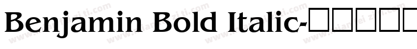 Benjamin Bold Italic字体转换
